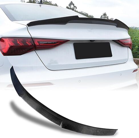 AeroBon Real Carbon Fiber Trunk Spoiler Compatible with 2021-2024 Audi A3 S3 RS3 (8Y) Sedan Spoiler (MV Style) in Kuwait