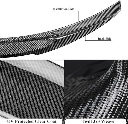AeroBon Real Carbon Fiber Trunk Spoiler Compatible with 2021-2024 Audi A3 S3 RS3 (8Y) Sedan Spoiler (MV Style) in Kuwait