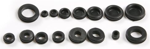 250 قطعة حلقة مطاطية لجدار الحماية ثقب التوصيل مجموعة سلك كهربائي طوقا 18 حجم تشكيلة مع صندوق بلاستيكي in Kuwait