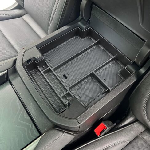 EDBETOS Power Sliding Console Organizer Compatible with 2021-2024 Chevy Tahoe Suburban/GMC Yukon Accessories Armrest Box Full Size Insert,(NOT Fit Standard Console with Charging Socket),Black in Saudi Arabia