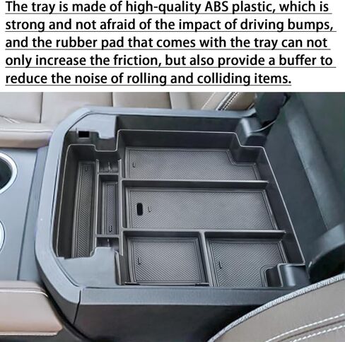 EDBETOS Power Sliding Console Organizer Compatible with 2021-2024 Chevy Tahoe Suburban/GMC Yukon Accessories Armrest Box Full Size Insert,(NOT Fit Standard Console with Charging Socket),Black in Saudi Arabia