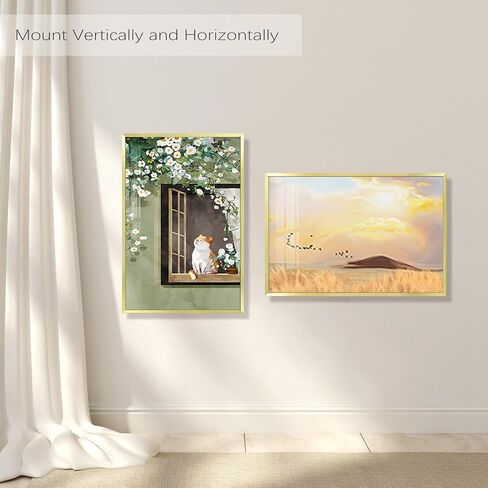 Golden State Art, 11x14 Picture Frame Set of 3, Black Thin Border Photo Frame, Display Pictures 8x10 with Mat or 11x14 Without Mat, Black Frame for Wall Hanging Horizontal and Vertical in Saudi Arabia