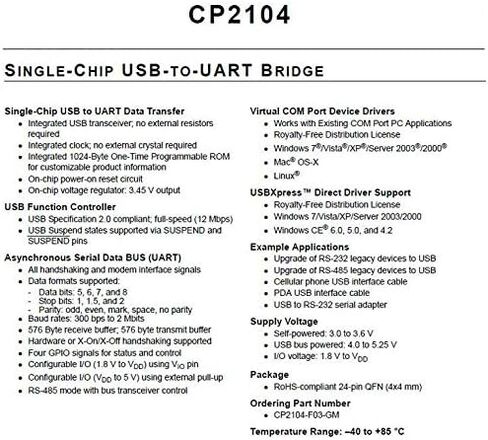 NOYITO CP2104 محول تسلسلي USB 2.0 إلى TTL UART وحدة محول تسلسلي مع كابلات (عبوة من 2) in Saudi Arabia