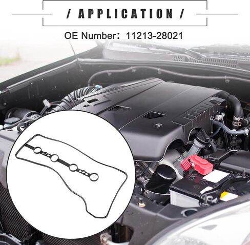 Motoforti Engine Valve Cover Gasket Seal, for Toyota Camry Corolla RAV4, Rubber, 11213-28021, Black in Saudi Arabia
