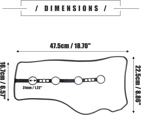Motoforti Engine Valve Cover Gasket Seal, for Toyota Camry Corolla RAV4, Rubber, 11213-28021, Black in Saudi Arabia