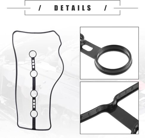 Motoforti Engine Valve Cover Gasket Seal, for Toyota Camry Corolla RAV4, Rubber, 11213-28021, Black in Saudi Arabia