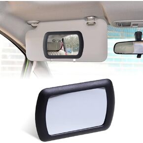 1PC Sun Visor Mirror Car Makeup Vanity Mirror Car Visor Cosmetic Vanity Mirror Clip Sun-Shading Mirror Deluxe Visor Mirror Clip on for Most Cars Auto Accessories 6.65"x4.33"/16.9x11cm Black