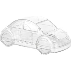 Hammont Car Shaped Acrylic Candy Boxes - 8 Pack - 4.56"x1.65" - Perfect for Weddings, Birthdays, Party Favors and Gifts | Designer Cute Clear Lucite Plastic Treat Containers