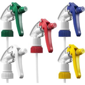 Bar5F Leakproof 5-Pack Heavy-Duty Chemical Resistant Nozzle Spray Heads Industrial and Household Window Cleaning Janitorial Supply Low-Fatique Trigger