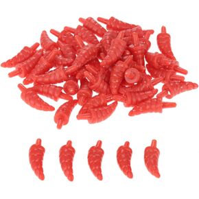 Yetaha 50PCS Mini Snowman Nose Plastic Red Nose DIY Ornament Christmas Decoration Craft for Santa Claus Noses