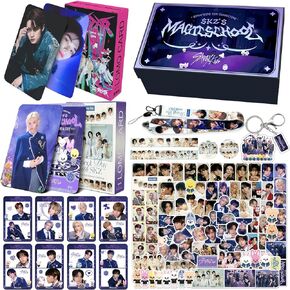 KPOPBP Stray Kids Magic School Album Merch Gift Box Set 4TH SKZ FANMEETING KPOP Merchandise 110 PCS Photocards,90 PCS Stickers, Gift for SKZ Boys and Girls
