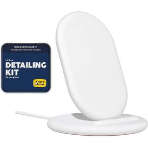 Google Pixel Stand Fast Wireless Charger - Pixel Stand for Pixel 5, Pixel 4, Pixel 4XL, Pixel 3 and Pixel 3XL w/Detail Cleaning Kit for Phone (Micro Fiber Cloth, Mini Brushes, Towelettes) - Bundle