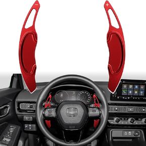 Thenice for Honda Civic Aluminium Alloy Paddle Shifters Paddle Shift Extension Compatible with 11th Gen Civic 2022 2023 2024, Accord/CR-V 2023 2024 -Red
