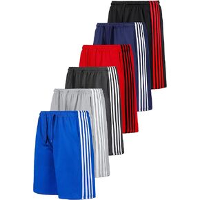 مجموعة من 6 شورتات رياضية للأولاد من ريسينتا، مجموعة من 6 شورتات كرة السلة للأولاد مع جيوب، شورتات جري نشطة سريعة الجفاف in Kuwait