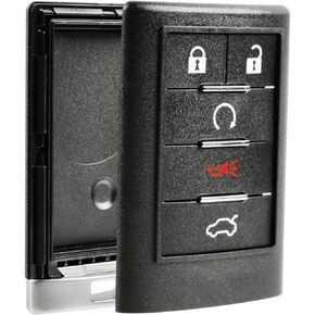 Key Fob Keyless Entry Remote Shell Case & Pad fits Cadillac 2008-2013 CTS, 2007-2009 SRX, 2008-2011 STS