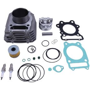 Cylinder Piston Gasket Top End Rebuild Kit 12000-HC4-000 12100-HC4-000 Compatible with Honda ATV TRX300 TRX300FW