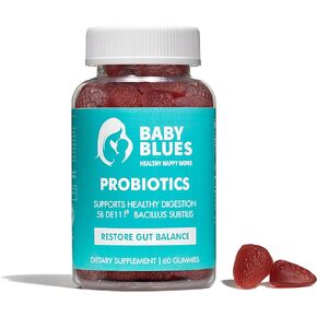 Baby Blues: Organic Probiotic Gummy Vitamins for Moms - Strawberry - 5 Billion CFU