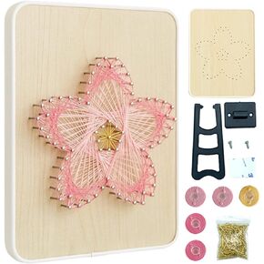 BAZIMA DIY String Art Kit for Beginner, DIY Sakura Craft Kit,Unique Gift,Craft Kit for Holidays