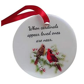 Cardinal Christmas Tree Ornaments - Holiday Memorial Sympathy Gift - Loss of Family Member Present
