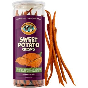 Sweet Potato Dog Treats Made in USA - Single Ingredient Dog Treat - Dehydrated Sweet Potato Fries, Perfect for Dogs of All Breeds and Sizes - 7.5 oz