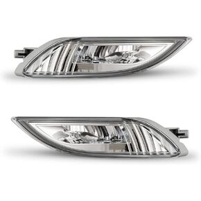 AUTOWIKI LED Fog Light Assembly for 2006-2010 Toyota Sienna With Clear Lens 2PCS OEM Replacement Driving Fog Lamps with Switch and Wiring Kit