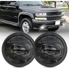 LED Fog Lights Assembly DOT Driving Fog Lamps Replacement Compatible with 2001-2006 Chevy Tahoe Suburban 1500 (Fit Z71 ONLY), 1994-2003 Pontiac Grand Prix, 2000-2005 Pontiac Sunfire