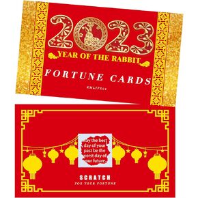 Chinese New Year, 2023 Year of The Rabbit Party Scratch Off Fortune Cards, Lottery Cards, Teller Fortune Cards for Spring Festival Lunar New Year Party Supplies, 30 Count…