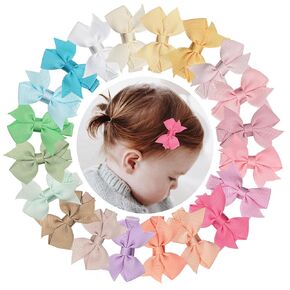 CÉLLOT Baby Hair Bows,42PCS 2" Fully Lined Bows Clips for Girls,Toddler Hair Accessories for Girls, Alligator Hair Clips for Girls Toddlers Baby Kids