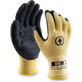 Insulated Electrician Gloves 400V High Voltage Resistant Gloves Flame Retardant Work Gloves, Electrical Rubber Non-slip Texture Design Gloves for Electricians Prevent Shock