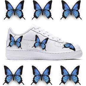 Lemonadeus Butterfly Decal Patches for Custom Nike Air Force 1/Vans/Stickers Kit for DIY Hand Painted Sneaker Idea Design Your Own Shoes(Set of 6) (Pink)