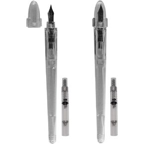 PILOT Fountain Pen with Ergonomics-Grip & Converter 2 Set (Body Color : Non Color (Clear))