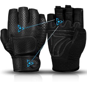 MOREOK Workout Gloves Padded Weight Lifting Gloves for Men/Women, [3MM Gel] Fingerless Grip Gym Gloves Fitness Gloves for Exercise,Hanging,Weightlifting, Cycling, Pull ups, Rowing