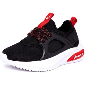 Nautica Kids Athletic Slip-On Sneakers - Comfortable Bungee Running Shoes for Boys and Girls - Stylish and Supportive Footwear for Active Kids (Big Kid/Little Kid/Toddler)