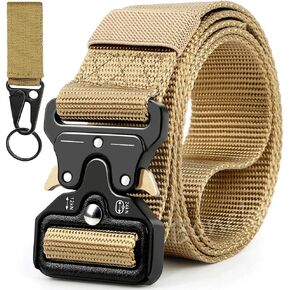 Military Belt, Men Tactical Belt with Quick Release Metal Buckle Ideal for military training and outdoor, police belts