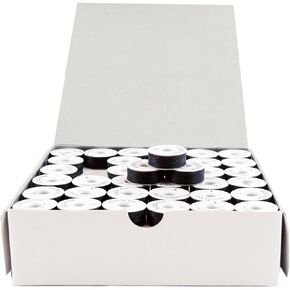 Threadart Prewound Embroidery Bobbins- 144 Count Per Box - White Plastic Sided - A Style - 8 Options Available