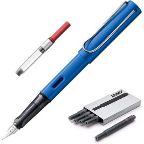 AL-Star | Ocean Blue | Fine Nib + 5 Black Ink Cartridges and Converter
