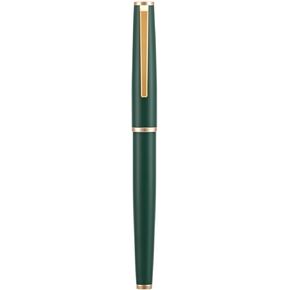 Jinhao 95 Metal Fountain Pen Medium Nib, Pearl White with Golden Clip Writing Pen