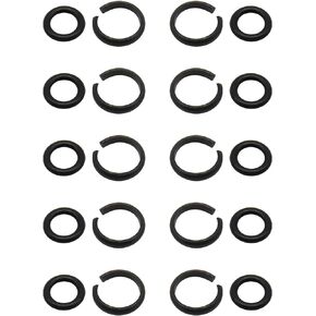 3/8"" Impact Wrench Retainer rings with O-ring Fit for Electric Wrench/Pneumatic Wrench, Impact Wrench Tool Parts and Accessories (10/Sets), Black