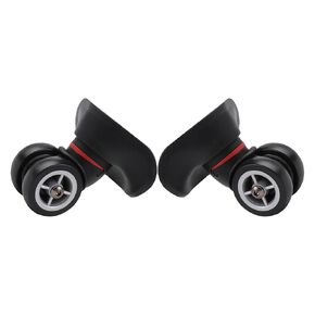 Piece of 2 W042 Black Left and Right Suitcase Caster Wheels with 16 Screws