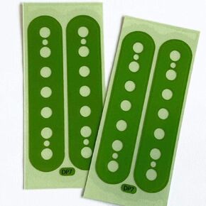 Pickup Stickers for 7 String Guitar Humbuckers - Metallic