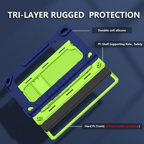for Walmart Onn 10.4 Tablet Pro 2023 (Model:100110603) Case,Shockproof Kids Friendly Rugged Hybrid Case(with Kickstand) for Walmart Onn 10.4" Tablet Pro 2023(Model:100110603) (Navy/Green) in Kuwait