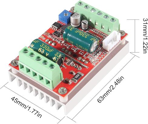 2PCS DC 6-60V 400W BLDC Three-Phase DC Brushless Motor Controller PWM Hall Motor Control Driver Board 12V 24V 48V in Saudi Arabia
