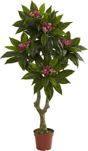 Nearly Natural, Green, 5394 5ft. Plumeria Tree UV Resistant (Indoor/Outdoor), 60.5" x 12.5" x 9.75" in Saudi Arabia