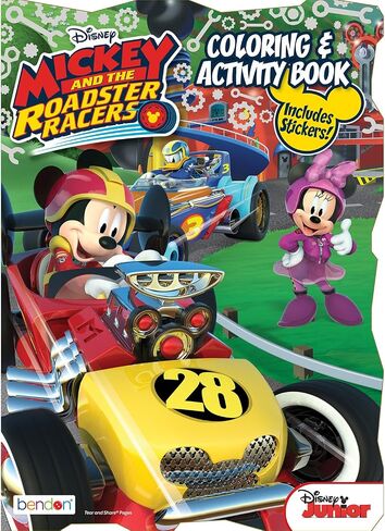 Bendon Mickey and The Roadster Racers Shaped Super Fun Coloring and Activity Book, 80 Pages (41720) in Saudi Arabia