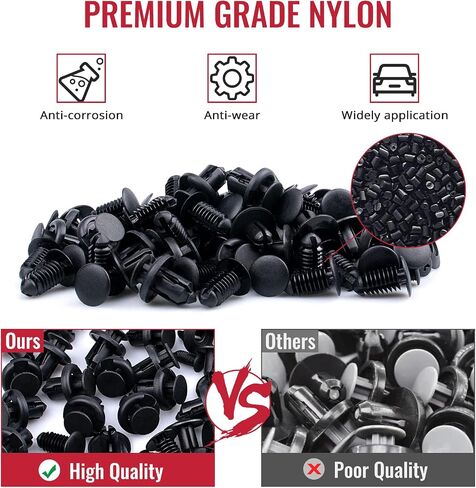 910Pcs Car Retainer Bumper Clips and Fastener Remover Kit 25 Sizes Auto Push Pin Rivets Door Trim Panel Clips for GM Ford Toyota Honda Acura Chrysler in Saudi Arabia