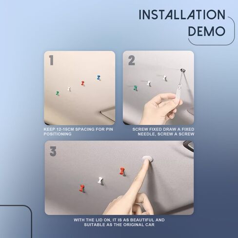 Car Roof Headliner Repair Kit, Roof Flannelette Fixed Buckle with Installation Tool, Auto Roof Snap Rivets Retainer for Interior Ceiling Cloth Fixing Repair Buckle Fit All Cars (Fleece Beige) in Saudi Arabia