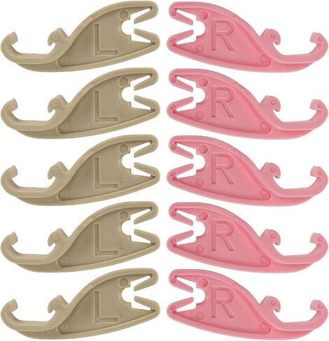 10pcs / 5 Sets Door Lock Pawl Retainer Clips for Ford Taurus & Sable 1986-On for Lincoln for Mercury E6DZ-5421971-A & E6DZ-5421970-A Fastener Clips Left & Right Side Light Brown & Pink Nylon in Saudi Arabia