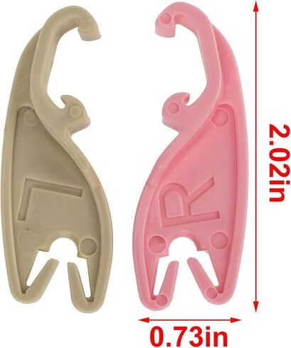 10pcs / 5 Sets Door Lock Pawl Retainer Clips for Ford Taurus & Sable 1986-On for Lincoln for Mercury E6DZ-5421971-A & E6DZ-5421970-A Fastener Clips Left & Right Side Light Brown & Pink Nylon in Saudi Arabia