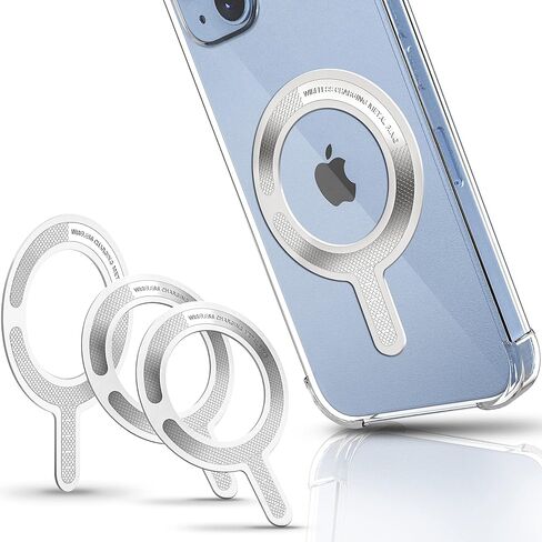 4 قطع ملصق حلقة مغناطيسية لـ Magsafe، محول مغناطيسي رفيع لاصق 3M iPhone 14 Plus 13 12 Pro Max، حلقة معدنية لشاحن لاسلكي آمن Mag / محفظة بطاقات / حامل بمقبض مقبس in Kuwait