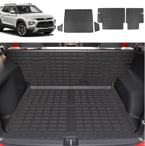 Cargo Mat Backrest Mat Compatible with 2018-2024 Chevy Equinox GMC Terrain Cargo Liners Replacement for 2018-2024 Chevy Equinox/GMC Terrain Accessories (Trunk Mat+Backrest Mat) in Saudi Arabia